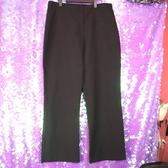 BLACK DRESS PANTS 16 Fashion Bug Vintage 90s Y2K USA Charcoal Office Work - Picture 2 of 9